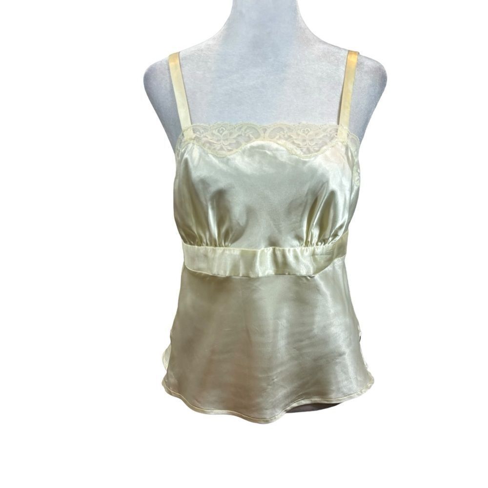 Ladies Vintage Y2K Cinema Etoile‎ Brand Ivory Camisole Size Small